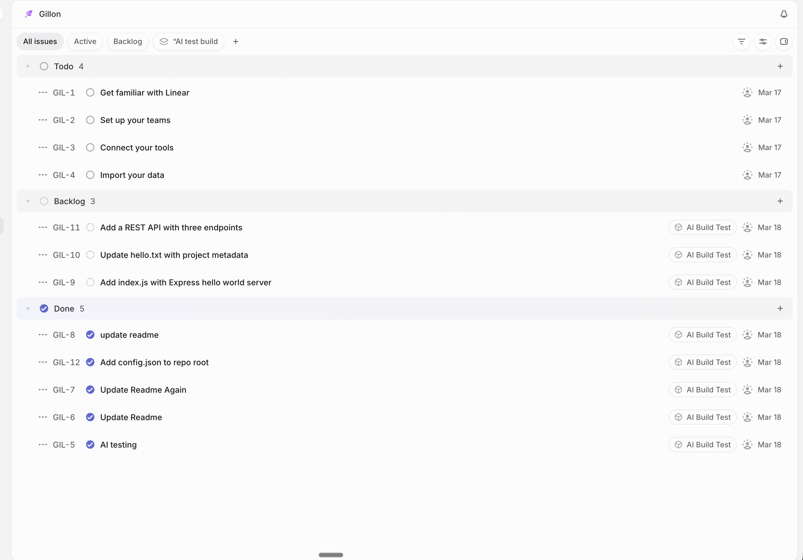 Symphony agents working through tasks in Linear